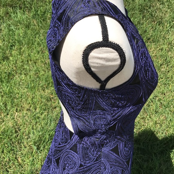 3/$10 Miami mi ami Dress S Paisley Jacquard - Picture 6 of 9